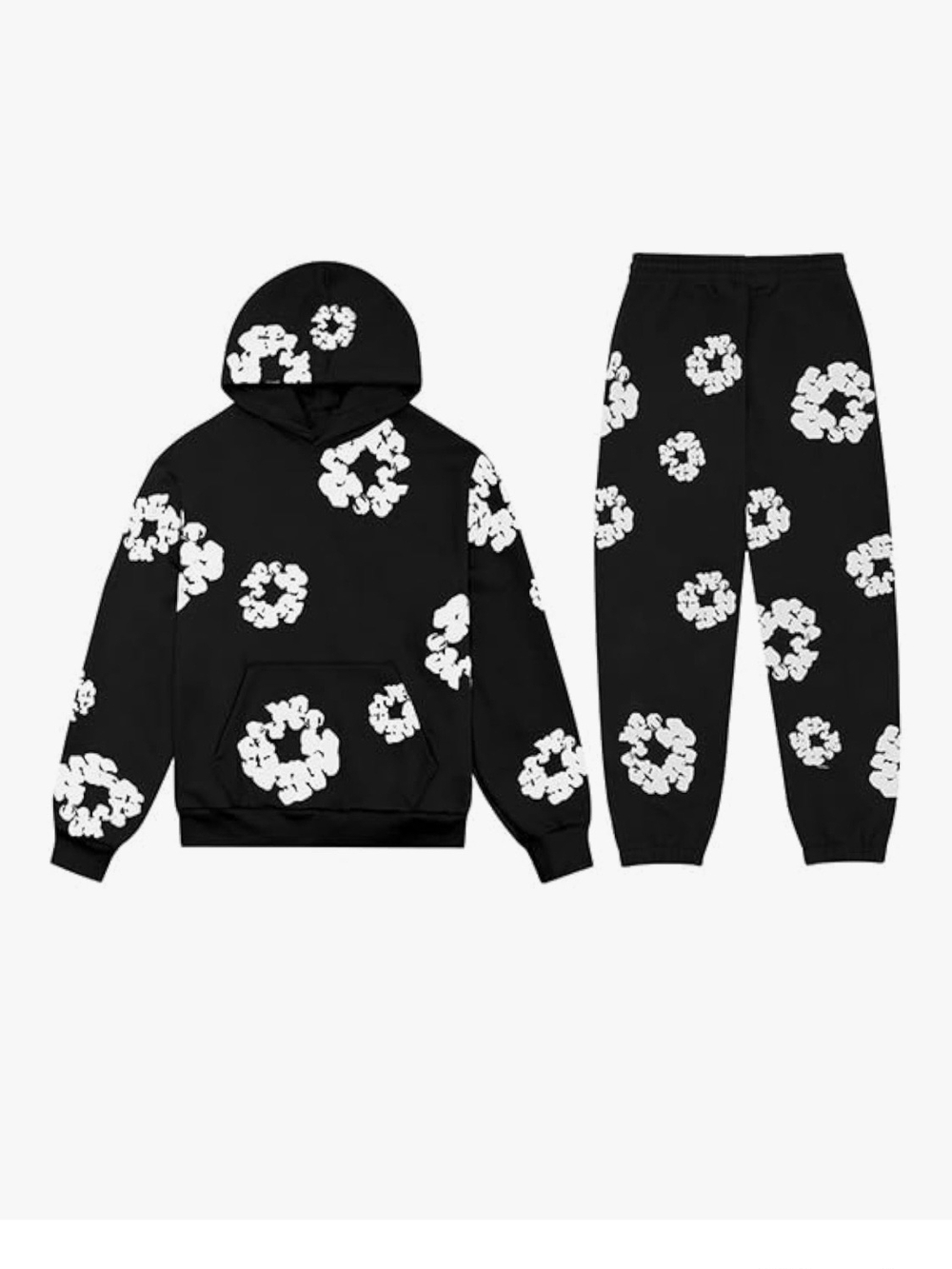 Harajuku Sweater Cartoon Shark Hoodie & Jogger Matching Set